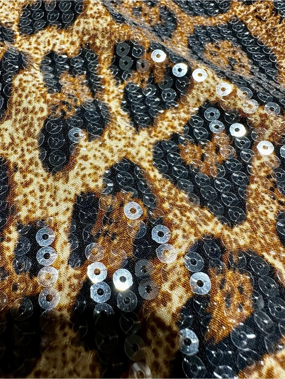 EDIKTED Sequin Leopard Micro Shorts Indie Sleaze Rocker Festival - Picture 3 of 10